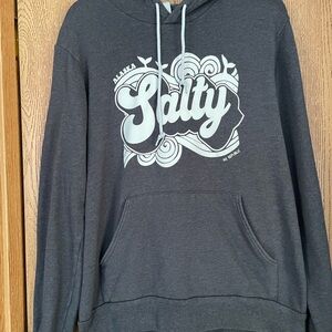 Bella Canvas Charcoal Hoodie with White Graphic